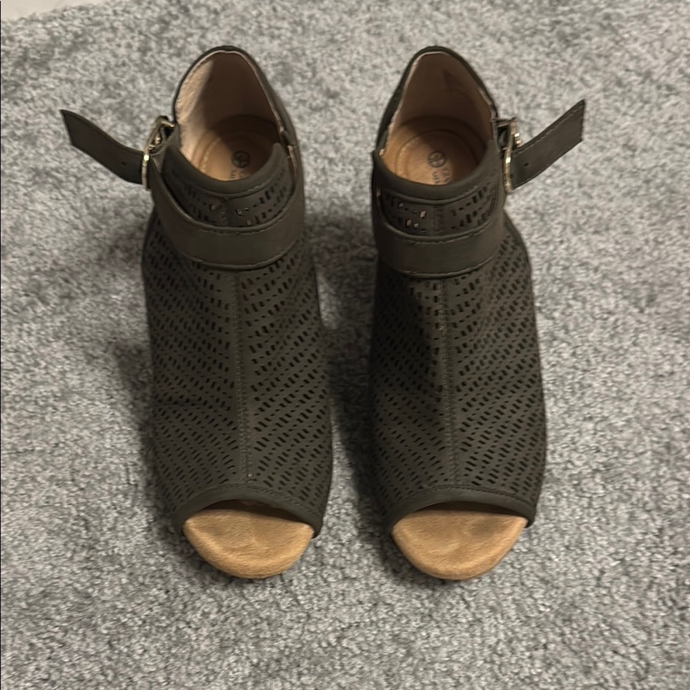 Women's Peep-Toe Ankle Boots